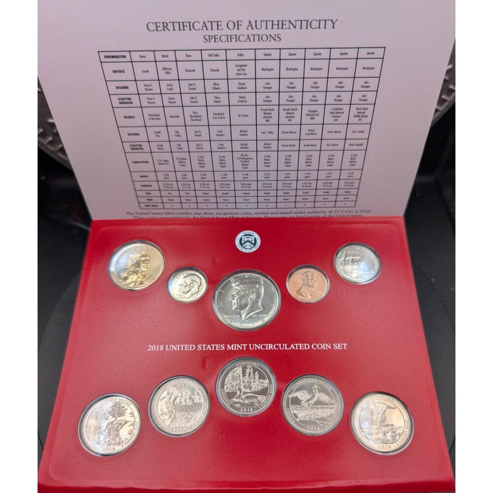 2018 U.S. Mint Set – Denver (D) – Complete 10‑Coin Set